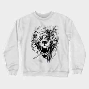 Black Flame Tiger Crewneck Sweatshirt